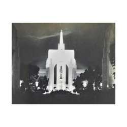 Golden Gate International Exposition Night Satin Canvas Stretched
