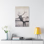 Yellowstone Bull Elk Satin Canvas Stretched 24″ x 36″ (Vertical) 1.5"