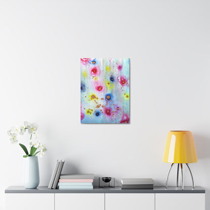 Raining Blooms Stretched Canvas