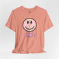 Smile Floral Womens T-Shirt - Positive Vibes Tee- Cloud 16 Clothing Co.- {{Product type}}