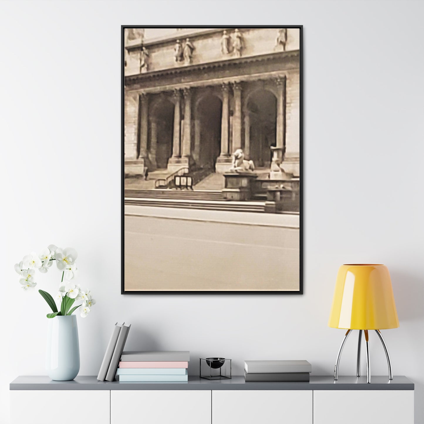 New York Public Library Gallery Canvas Wraps, Vertical Frame