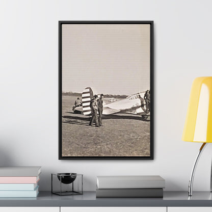 Army Pursuit Plane Ames Airport 1939 Gallery Canvas Wraps Vertical Frame 16″ x 24″ Premium Gallery Wraps (1.25″) Black