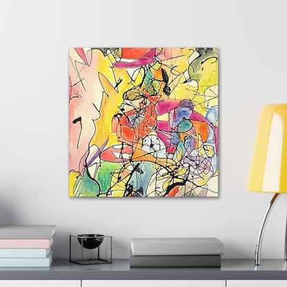 Colorful Abstract Canvas Gallery Wraps 20″ x 20″ 1.25"