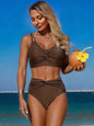 Twist Front High Waisted Swim Set- Shopimist- {{Product type}}