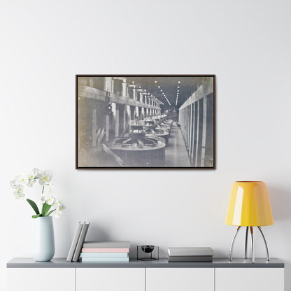 Boulder Dam Powerhouse Gallery Canvas Wraps Horizontal Frame 36″ x 24″ Walnut 1.25"