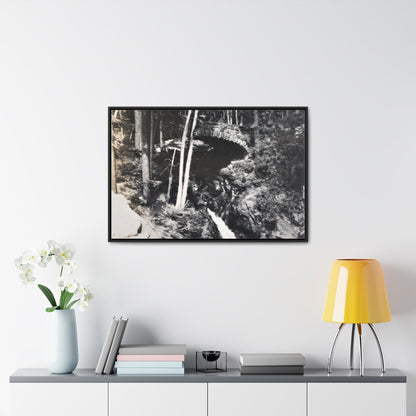 Narada Falls Yellowstone Gallery Canvas Wraps Horizontal Frame 36″ x 24″ Black 1.25"