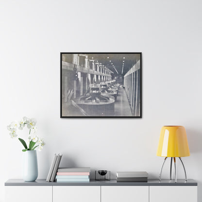 Boulder Dam Powerhouse Gallery Canvas Wraps Horizontal Frame 30″ x 24″ Black 1.25"