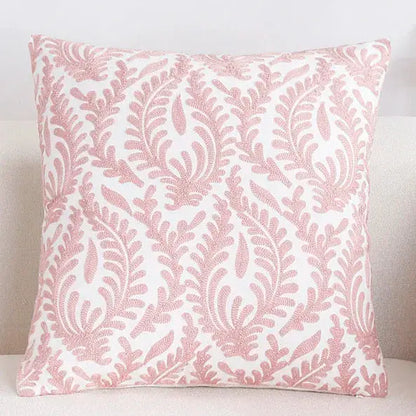 Solid Color Geometric Cushion Cover, Pink Decorative Sofa Cushion Cover pink white