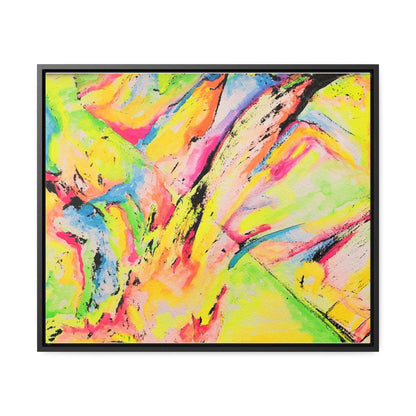 Neon Fire Gallery Canvas Wraps, Horizontal Frame 24″ x 20″ Premium Gallery Wraps (1.25″)