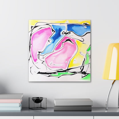 Pink Elephant Canvas Gallery Wraps 20″ x 20″ 1.25"