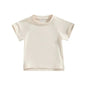 Toddler Kids Baby Girls Boys Summer Casual Tops Light Beige 18M