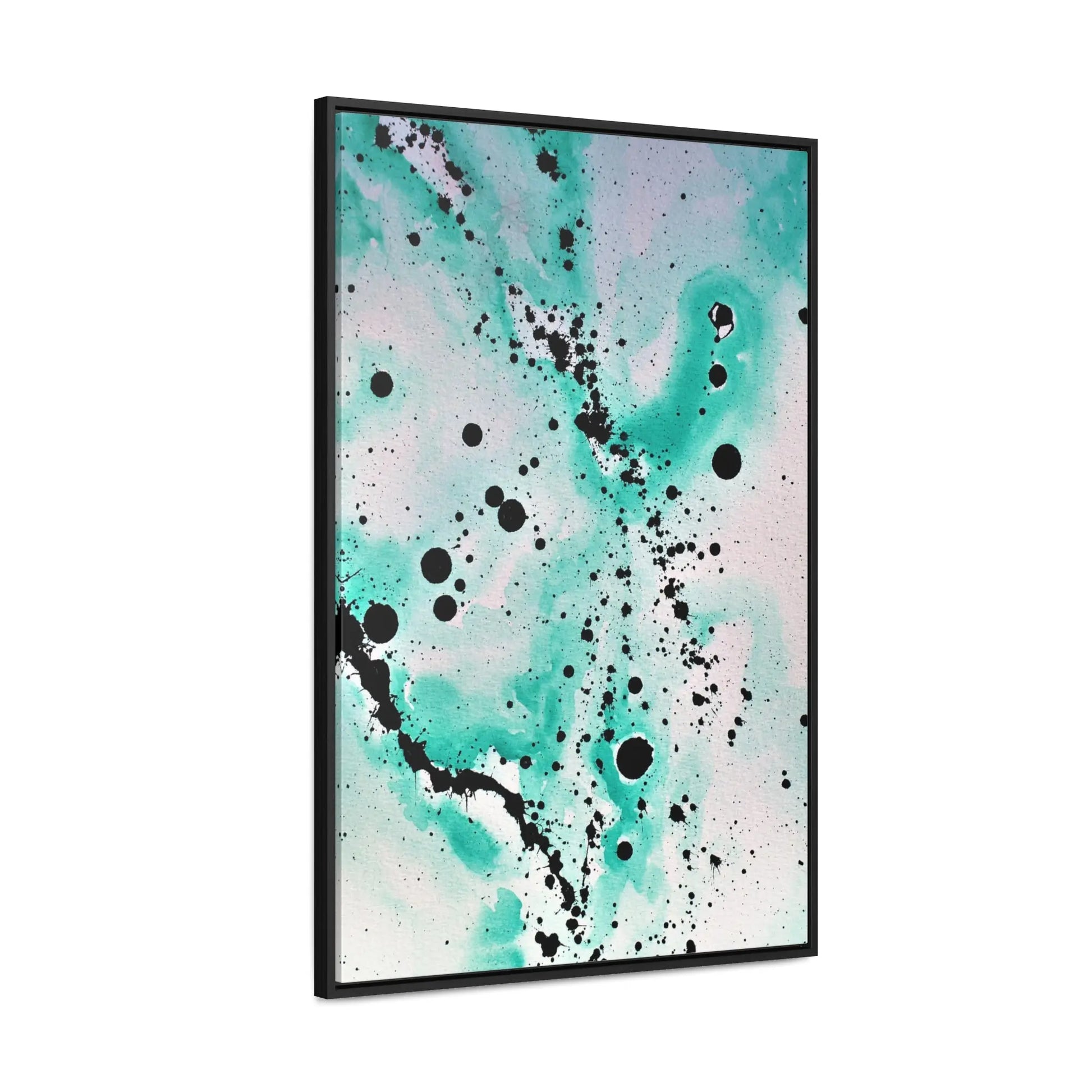 Teal Burst Gallery Canvas Wraps, Vertical Frame