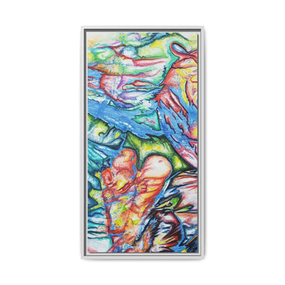 Multi-Color Abstract Framed Canvas Art Print - Kia Day Design