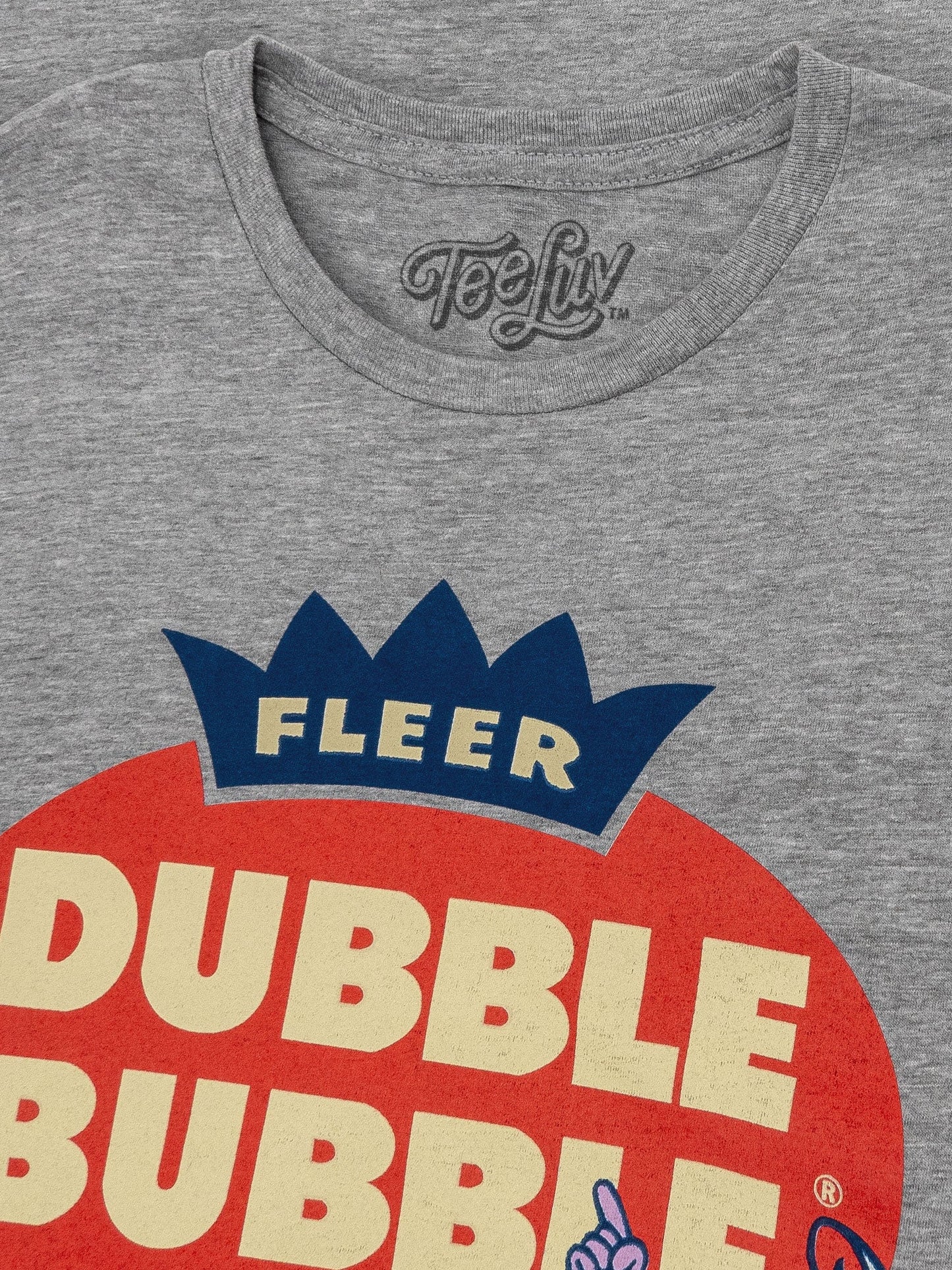 Fleer Dubble Bubble Gum T-Shirt - Athletic Gray Heather- Tee Luv- {{Product type}}