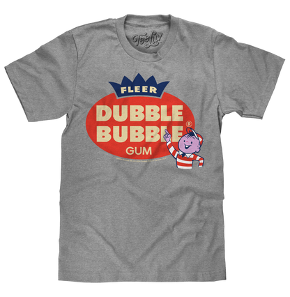 Fleer Dubble Bubble Gum T-Shirt - Athletic Gray Heather- Tee Luv- {{Product type}}