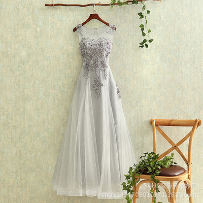 Charcoal Chic Formal Gown - Grey L - dress