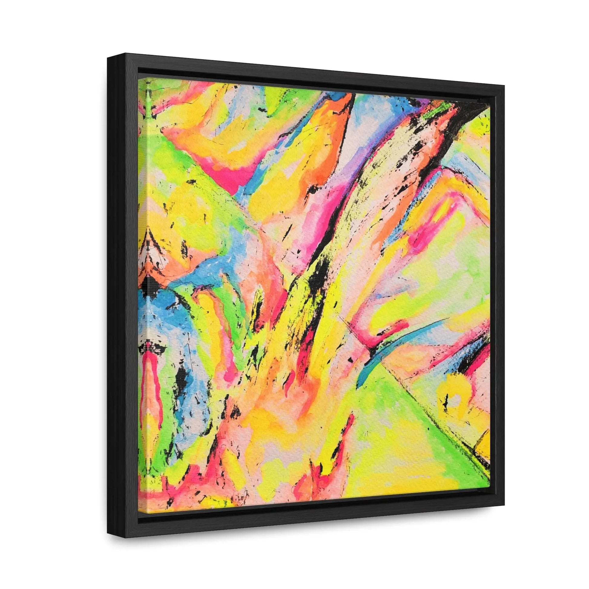 Neon Fire Gallery Canvas Wraps, Square Frame