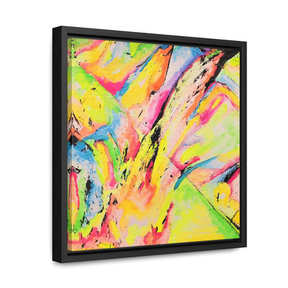 Neon Fire Gallery Canvas Wraps, Square Frame