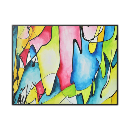 Blue Flame Gallery Canvas Wraps, Horizontal Frame 40″ x 30″ Black 1.25"