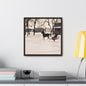 Carriage Ride Gallery Canvas Wraps Square Frame 16″ x 16″ Premium Gallery Wraps (1.25″) Walnut