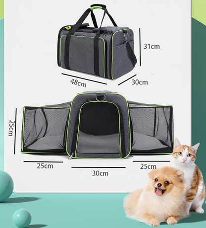 Portable One-Shoulder Folding Pet Carrier Bag - - pet carrier