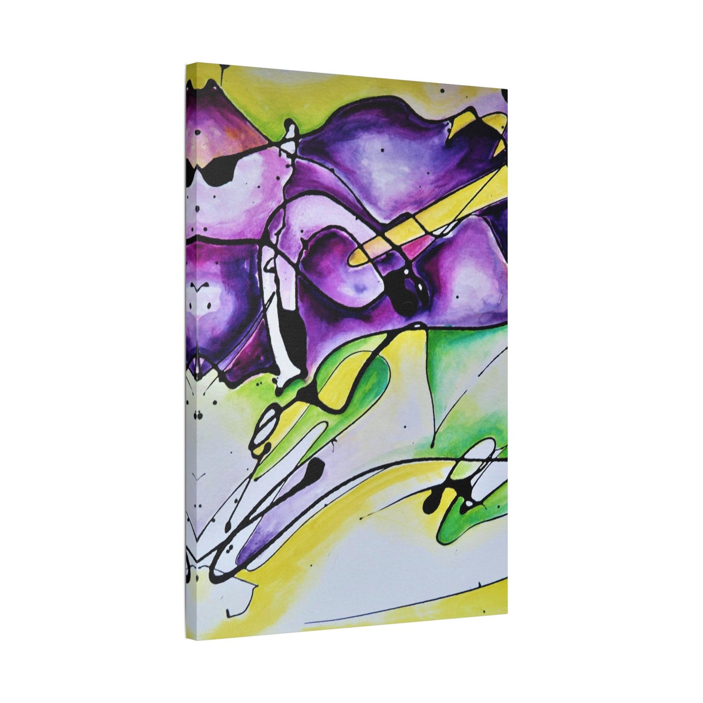 Purple Mountains Satin Canvas, Stretched