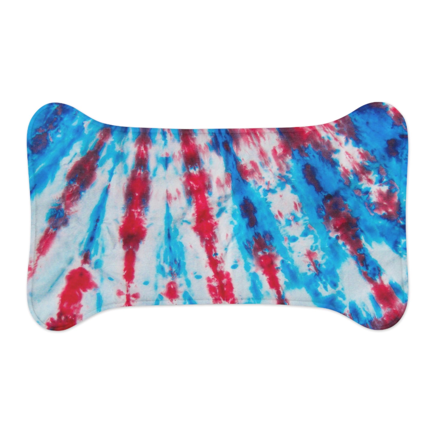 Red White Blue Tie Dye Pet Feeding Mats