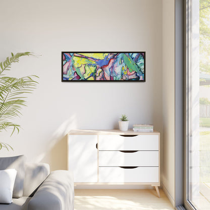 Alien Abstract Colorful Framed Canvas Art - Kia Day Design
