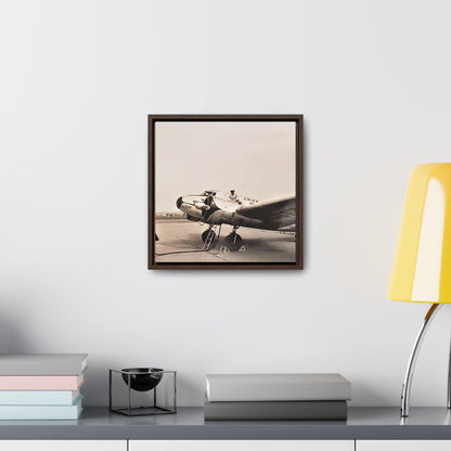 Refueling Mid-Contintent Chief Line 1939 Gallery Canvas Wraps Square Frame 12″ x 12″ Premium Gallery Wraps (1.25″) Walnut