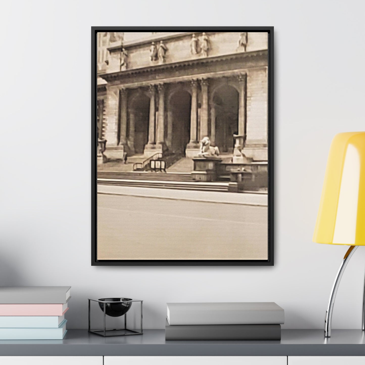 New York Public Library Gallery Canvas Wraps, Vertical Frame