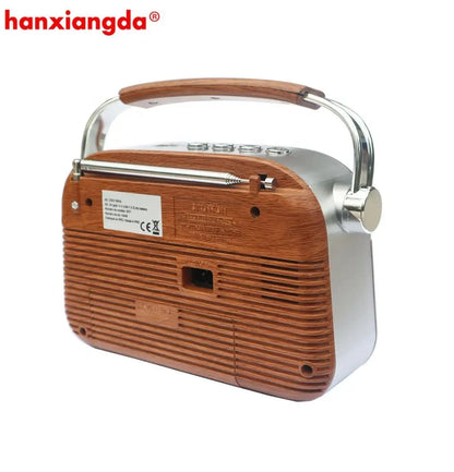 Wooden Vintage FM AM Portable Radio Retro Radio BT Radio