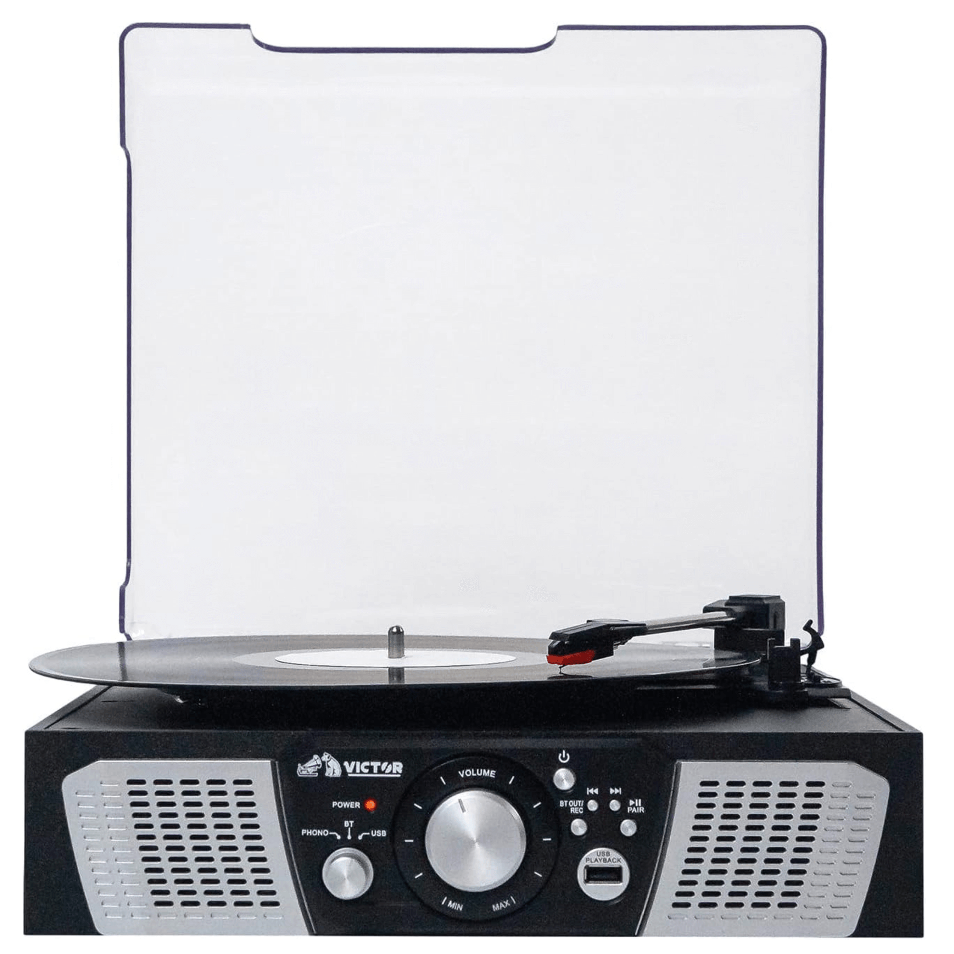 Victor Lakeshore 5-in-1 Hybrid BT Turntable System Black - Refurbished- Jupiter Gear Home- {{Product type}}