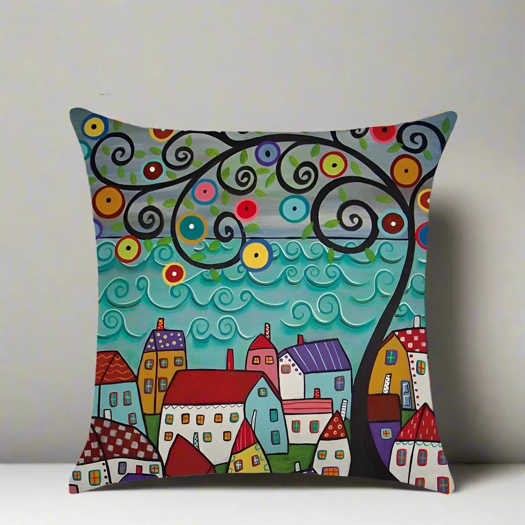 Fashion Pillow Cases Fabric Linen Home Pillow Case Cover Cushion