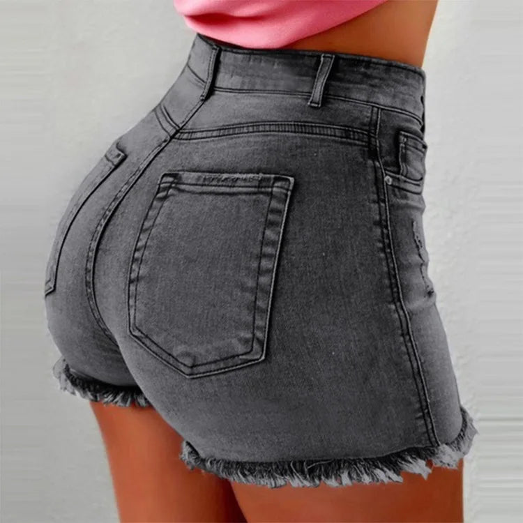 Washed Ripped Jeans Short Women Short Jeans