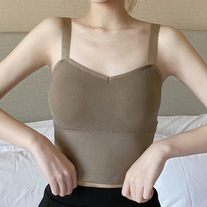 Chic Summer Sling Top for Women - Khaki M - cami top