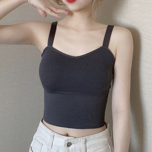 Chic Summer Sling Top for Women - Grey M - cami top