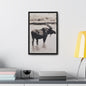 Yellowstone Bull Moose Gallery Canvas Wraps Vertical Frame 12″ x 18″ Premium Gallery Wraps (1.25″) Black