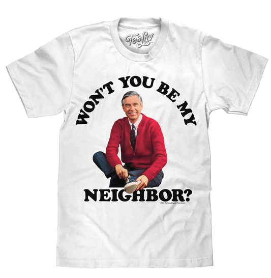 Mister Rogers Won't You Be My Neighbor T-Shirt - White - - mens tee