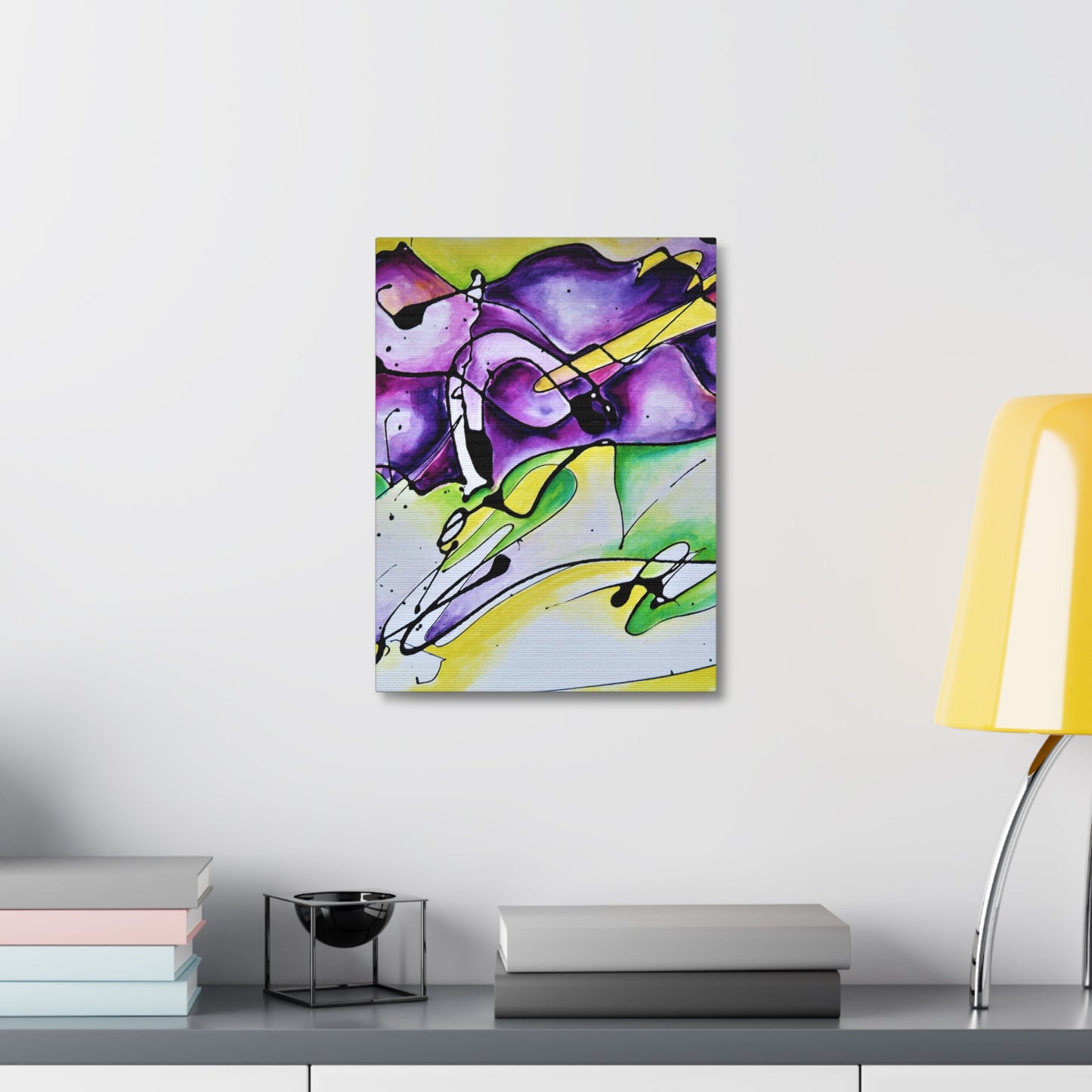 Purple Mountains Stretched Canvas