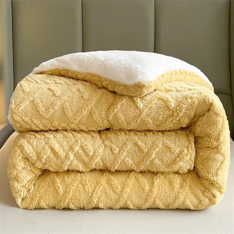 Nordic Style Solid Sherpa Quilt