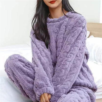 Cozy Womens Fleece Pajamas - Violet One Size - pajama