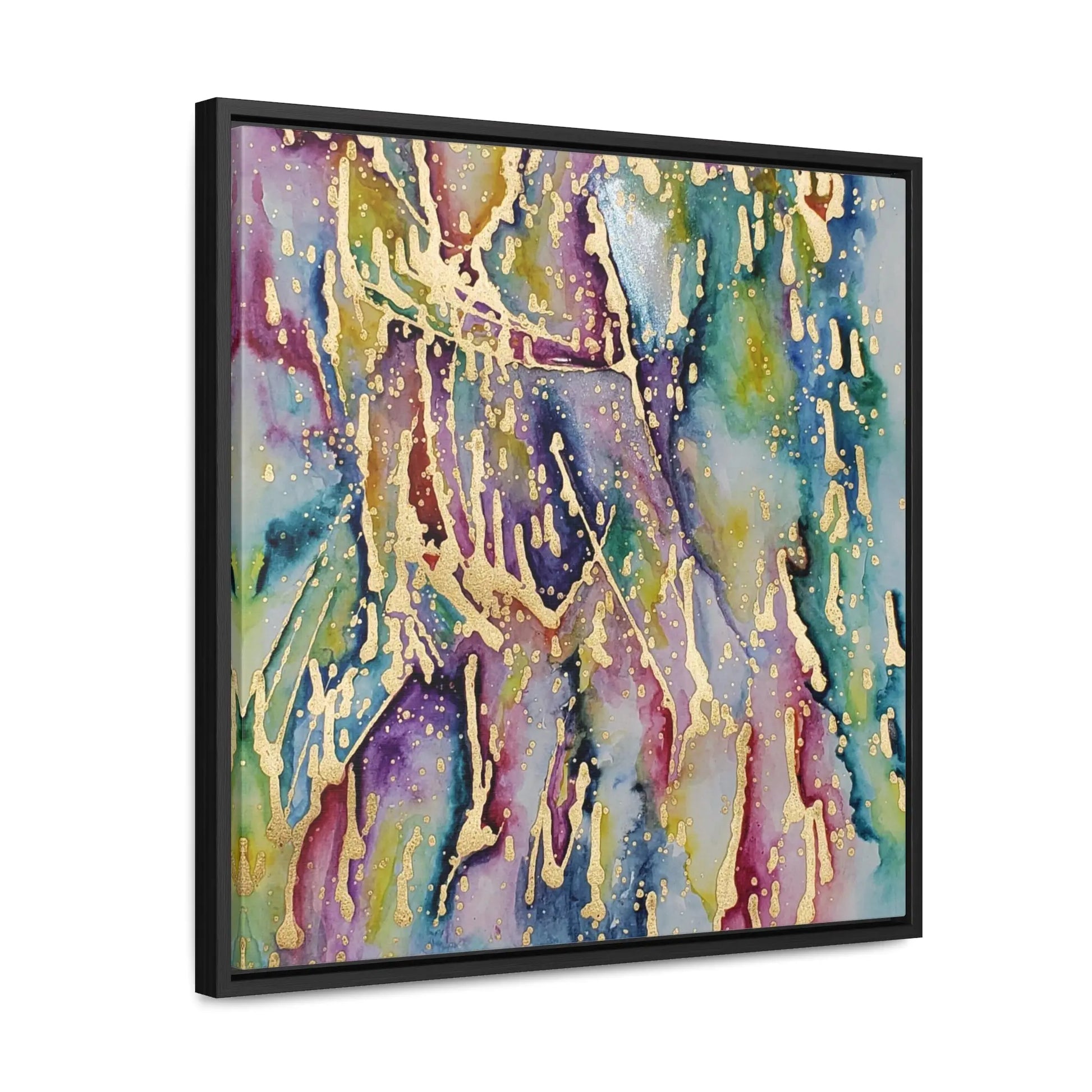 Purple Rain Gallery Canvas Wraps, Square Frame