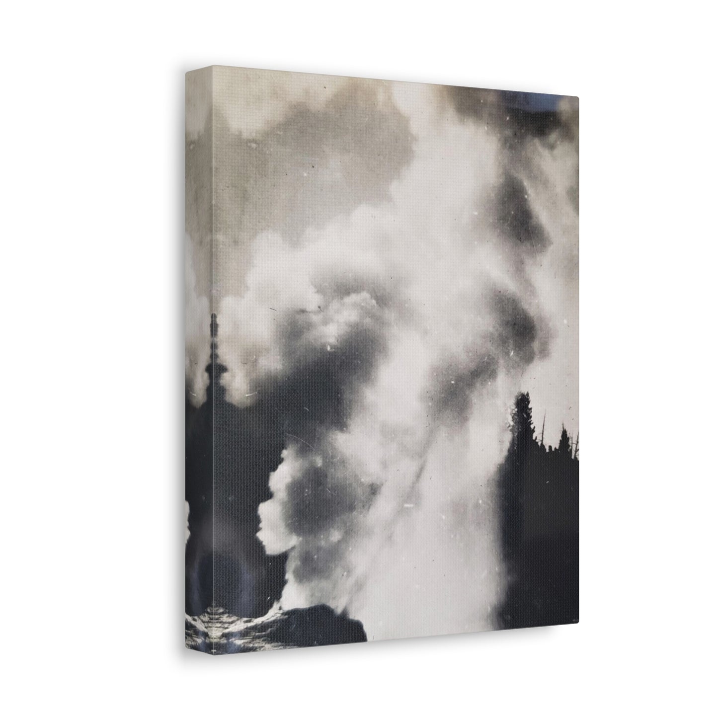 Riverside Geyser Yellowstone Stretched Canvas