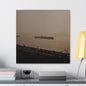 Navy Day New York Hudson River October 27th 1945 War Ships Canvas Gallery Wraps 24″ x 24″ 1.25"
