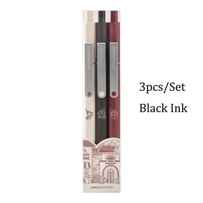 Gel Ink Pen Sets 3Pen Black Ink Coffe