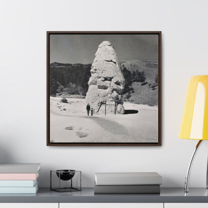Liberty Cap Yellowstone Gallery Canvas Wraps Square Frame 20″ x 20″ 1.25" Walnut