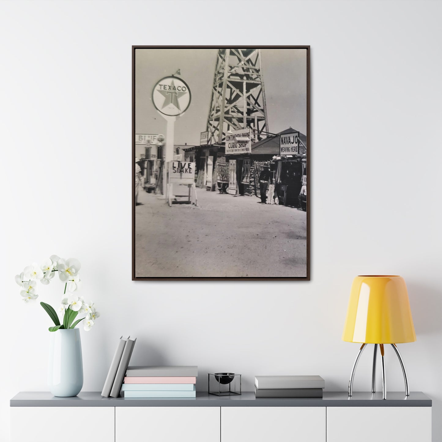 Texaco Station Continental Divide Gallery Canvas Wraps, Vertical Frame