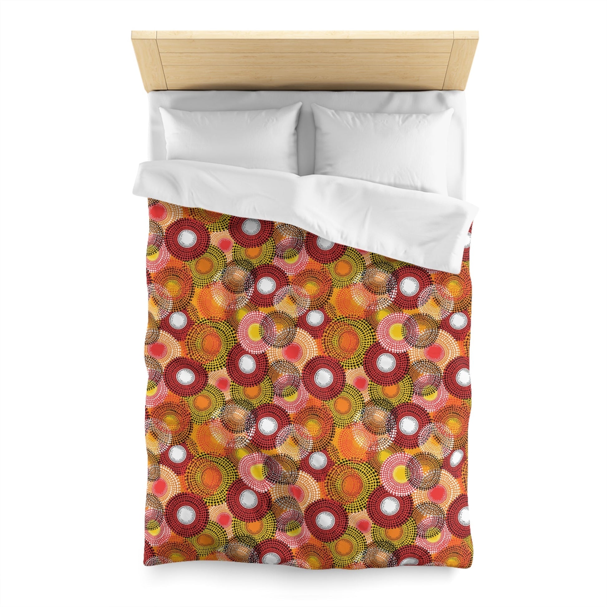 Colorful Floral Microfiber Duvet Cover - Kia Day Design