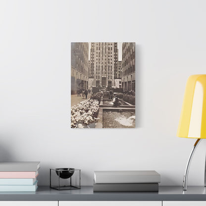 Rockefeller Plaza Satin Canvas Stretched