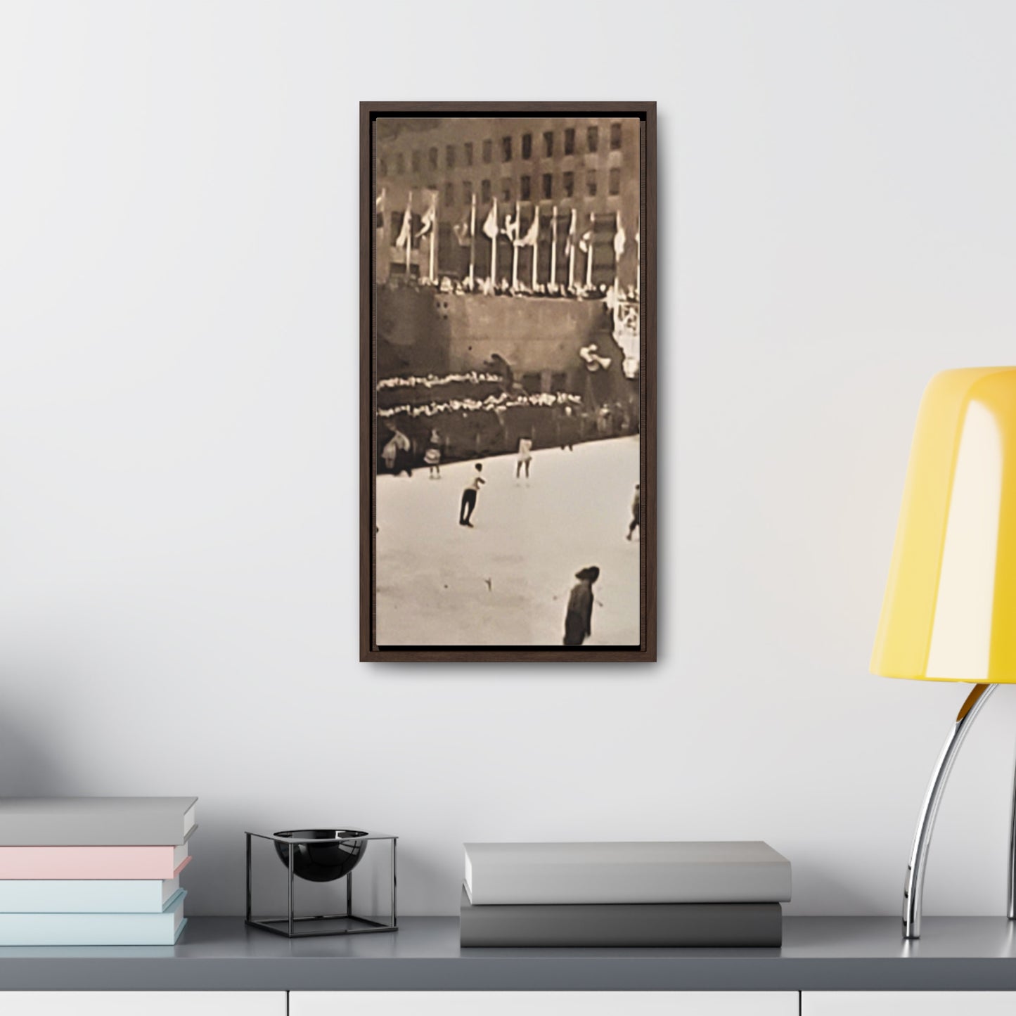 Rockefeller Plaza Easter 1945 Gallery Canvas Wraps, Vertical Frame